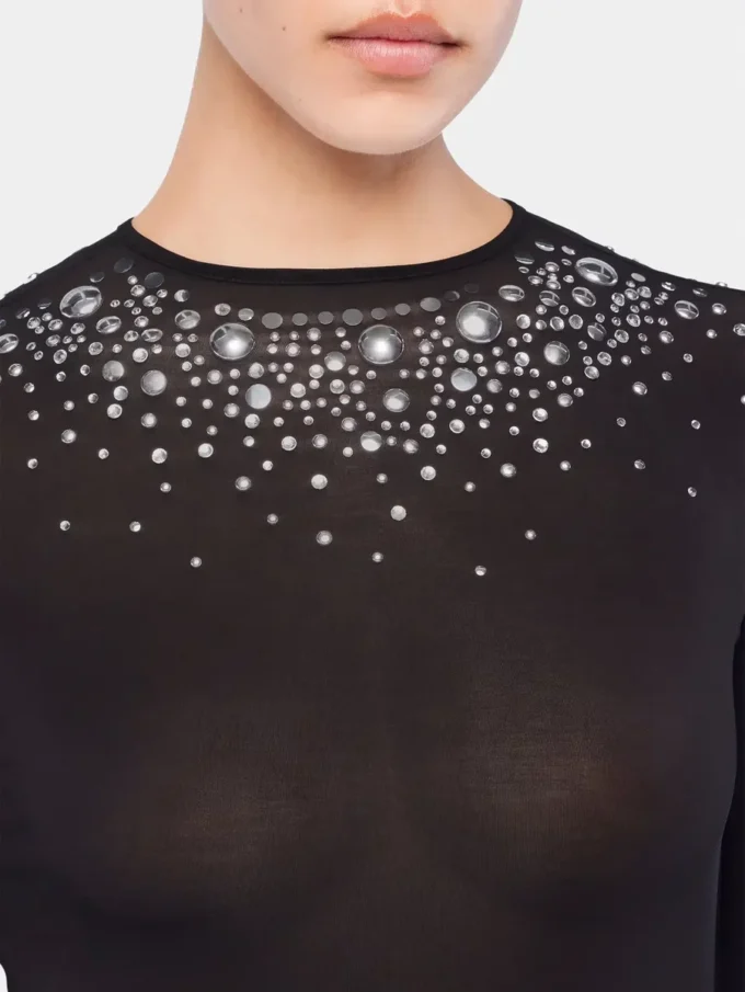 Langes Jerseykleid wie eine zweite Haut