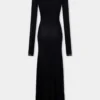 Langes Jerseykleid wie eine zweite Haut