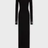 Langes Jerseykleid wie eine zweite Haut