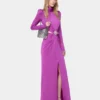 Langes Kleid aus Jersey in Fuchsia