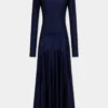 Langes Kleid aus Jersey mit Godet-Details