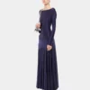 Langes Kleid aus Jersey mit Godet-Details