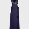 Langes Kleid aus Mesh und Jersey