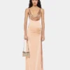 Langes Kleid aus Mesh und Jersey