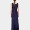 Langes Kleid aus Mesh und Jersey