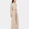 Langes Kleid aus Mesh und Pailletten