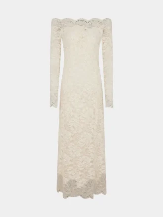 Langes Kleid aus Spitze
