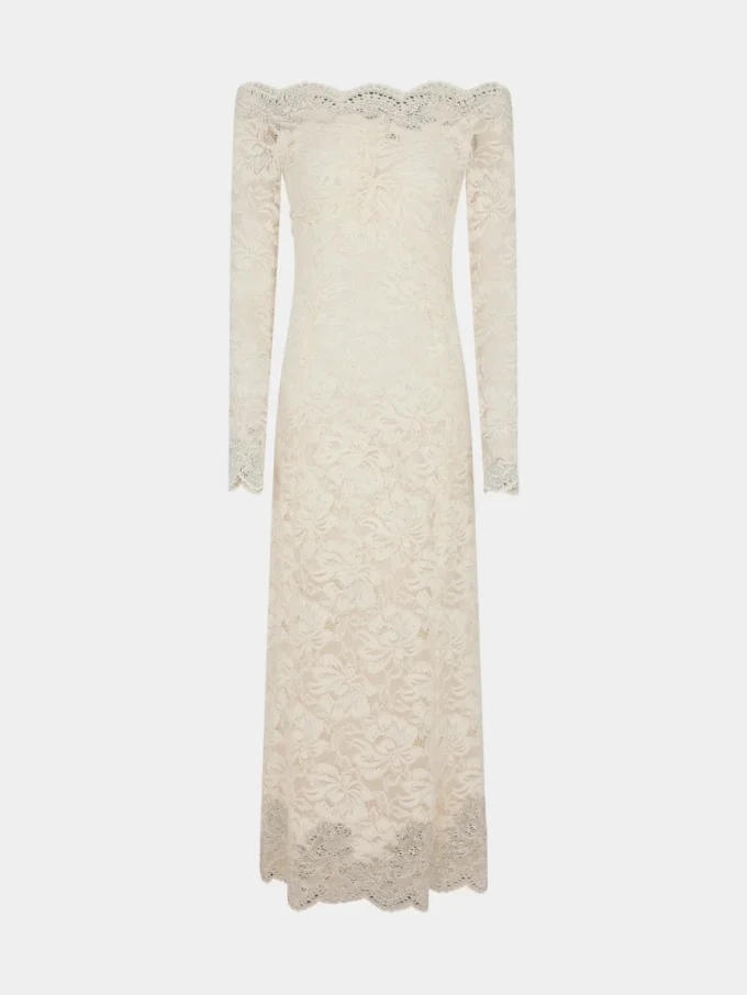 Langes Kleid aus Spitze