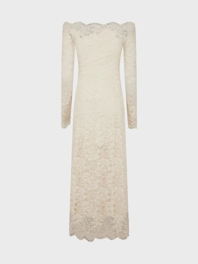 Langes Kleid aus Spitze