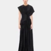 Langes Kleid mit gerafften Details
