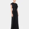 Langes Kleid mit gerafften Details