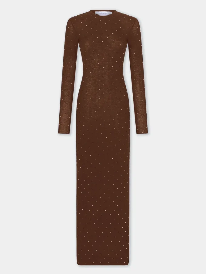 Langes Second-Skin-Kleid aus Wolle