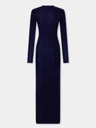 Langes Second-Skin-Kleid aus Wolle