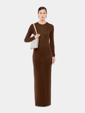 Langes Second-Skin-Kleid aus Wolle