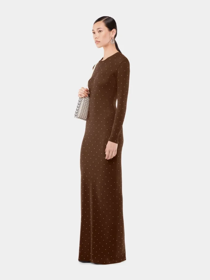 Langes Second-Skin-Kleid aus Wolle