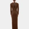 Langes Second-Skin-Kleid aus Wolle