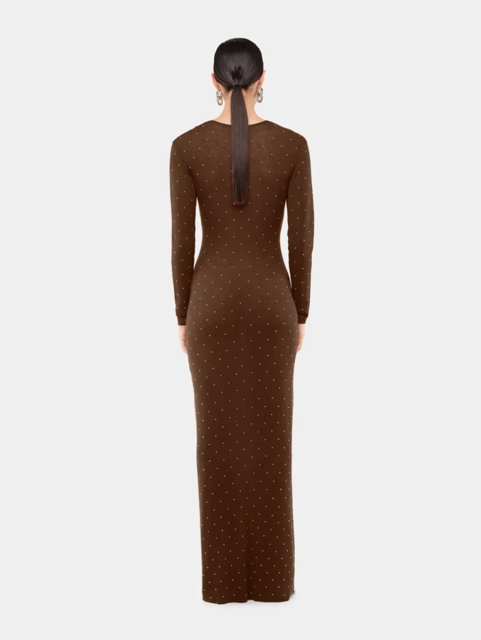 Langes Second-Skin-Kleid aus Wolle