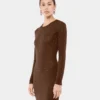 Langes Second-Skin-Kleid aus Wolle