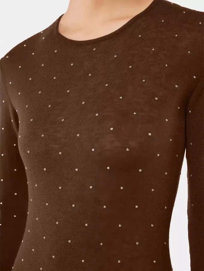 Langes Second-Skin-Kleid aus Wolle