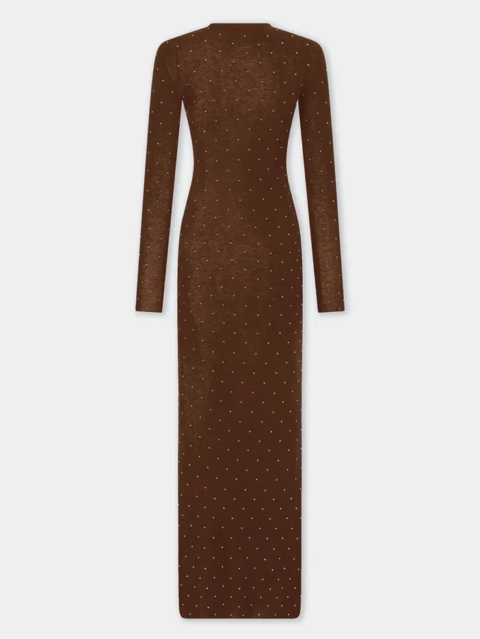 Langes Second-Skin-Kleid aus Wolle