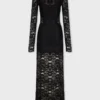 Langes Spitzenkleid