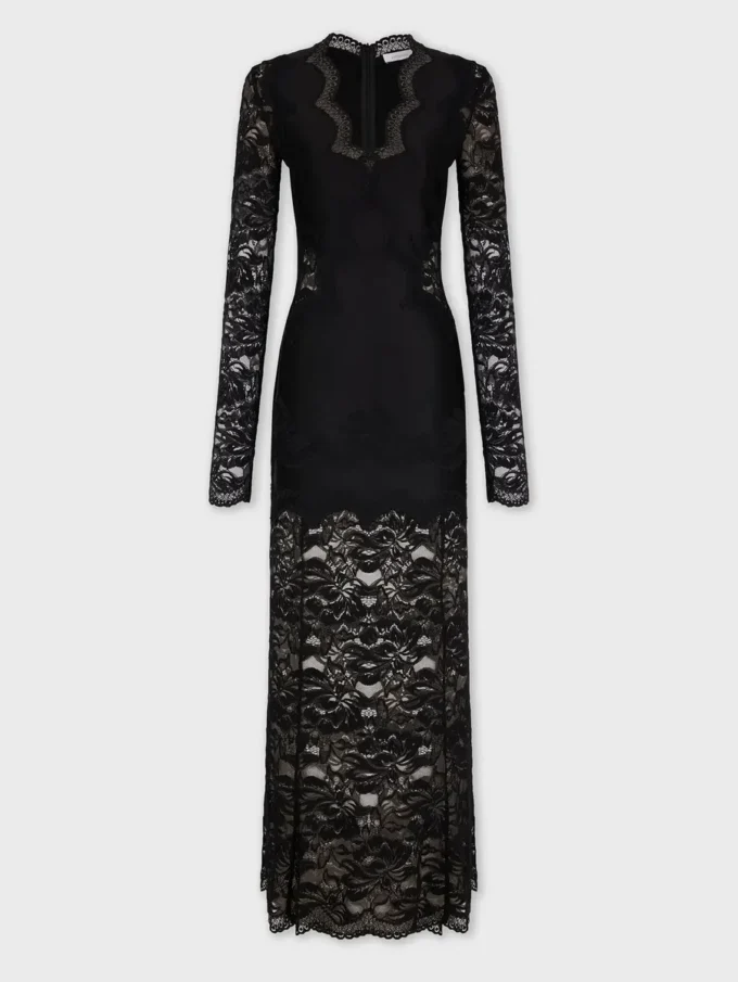 Langes Spitzenkleid