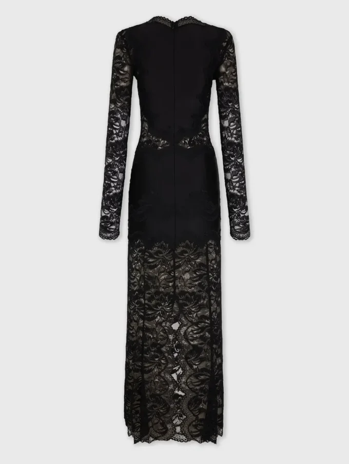 Langes Spitzenkleid