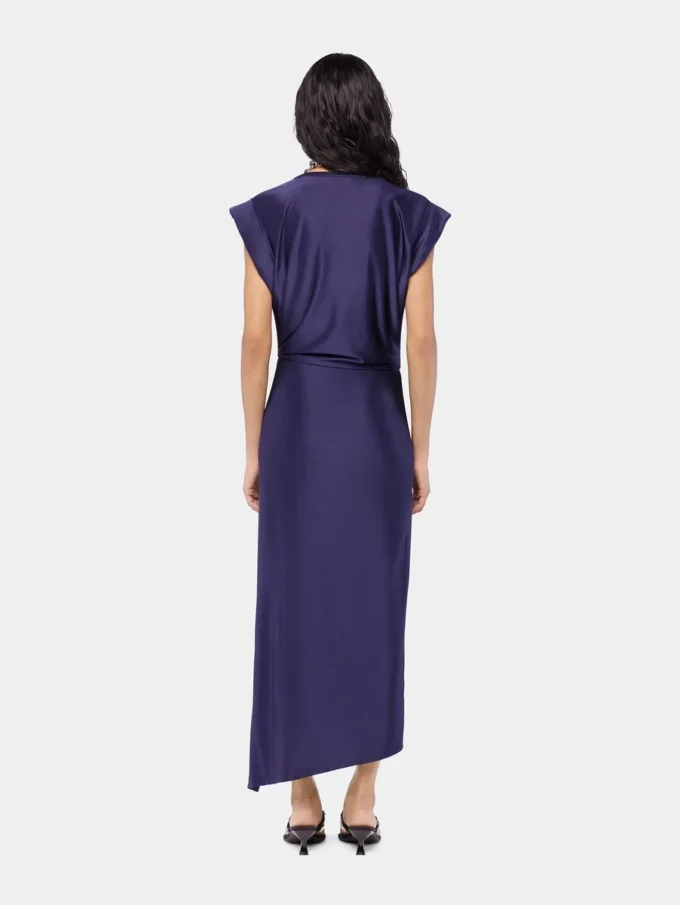 Midi-Jerseykleid mit Piercing-Details