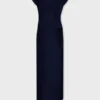Midi-Jerseykleid mit Piercing-Details