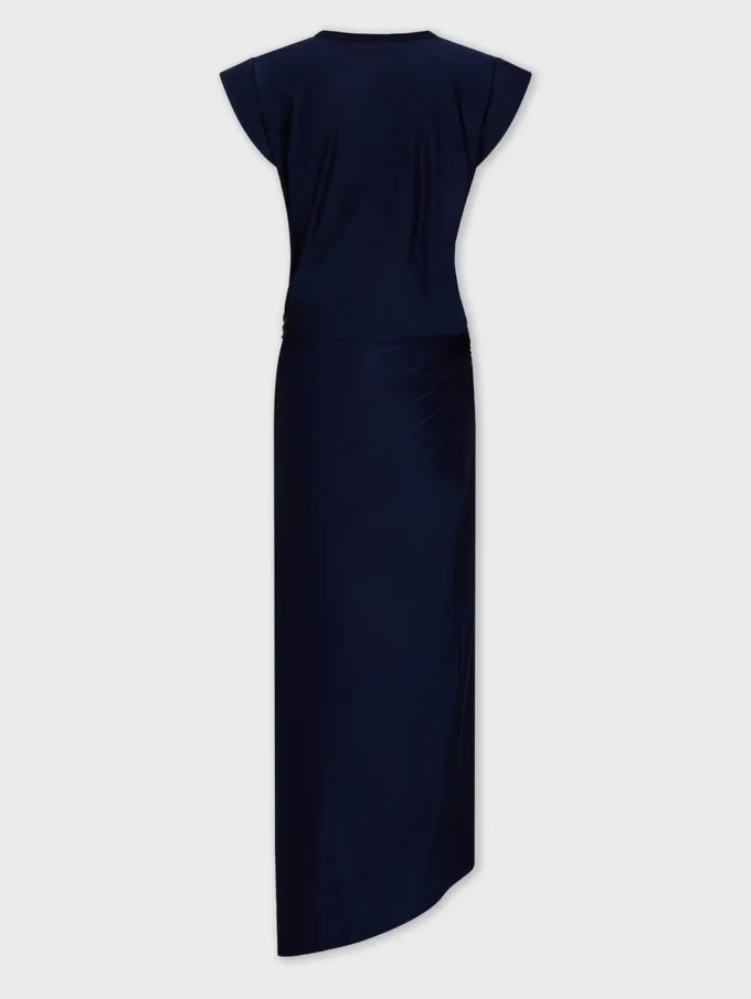 Midi-Jerseykleid mit Piercing-Details