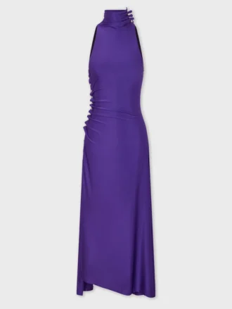 Midi-Kleid aus drapiertem Jersey