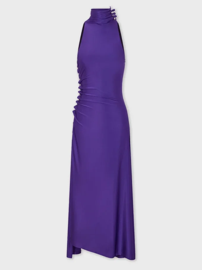 Midi-Kleid aus drapiertem Jersey