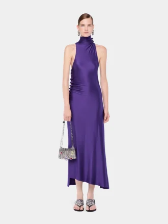Midi-Kleid aus drapiertem Jersey