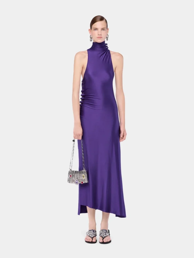 Midi-Kleid aus drapiertem Jersey