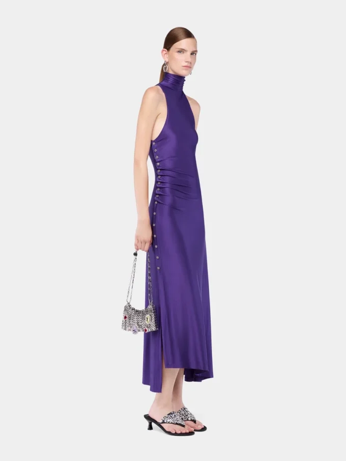 Midi-Kleid aus drapiertem Jersey