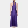 Midi-Kleid aus drapiertem Jersey