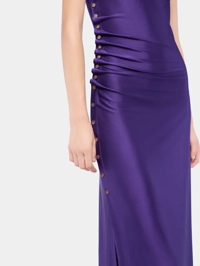 Midi-Kleid aus drapiertem Jersey