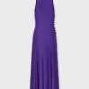 Midi-Kleid aus drapiertem Jersey