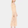 Midi-Kleid aus Spitze mit Paillettenstickereien
