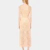 Midi-Kleid aus Spitze mit Paillettenstickereien