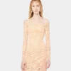 Midi-Kleid aus Spitze mit Paillettenstickereien