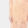 Midi-Kleid aus Spitze mit Paillettenstickereien