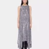 Midi-Kleid mit Pailletten
