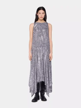 Midi-Kleid mit Pailletten