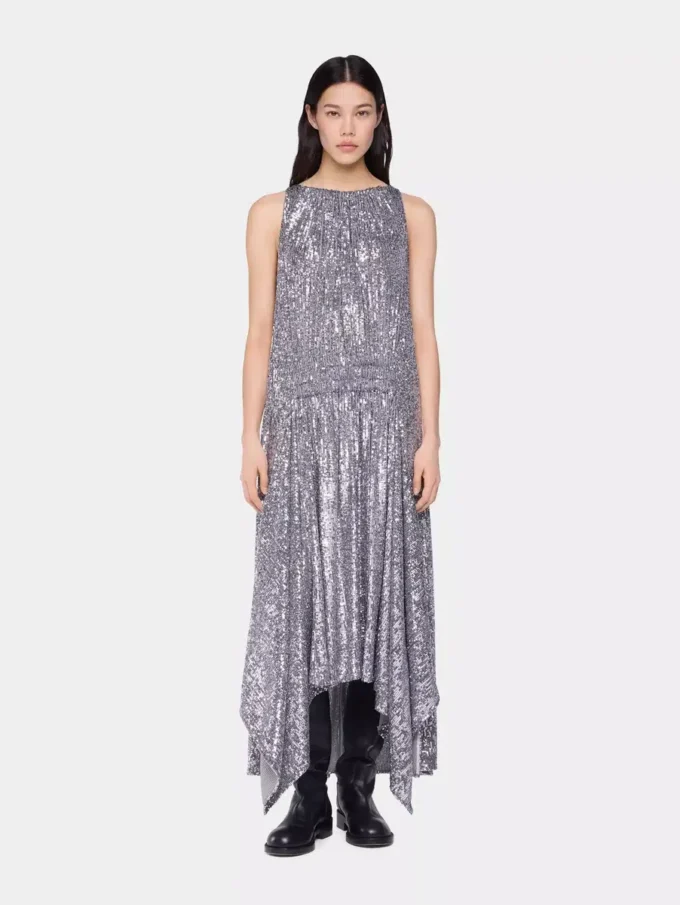 Midi-Kleid mit Pailletten
