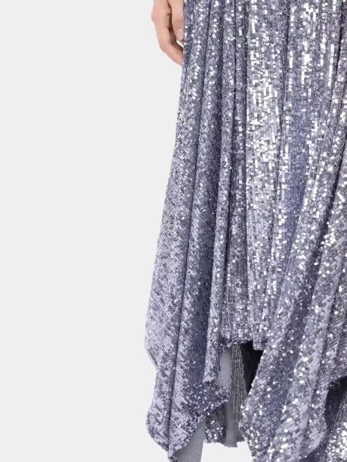 Midi-Kleid mit Pailletten
