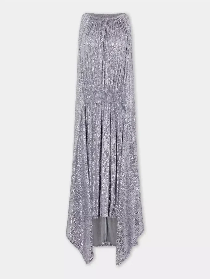 Midi-Kleid mit Pailletten