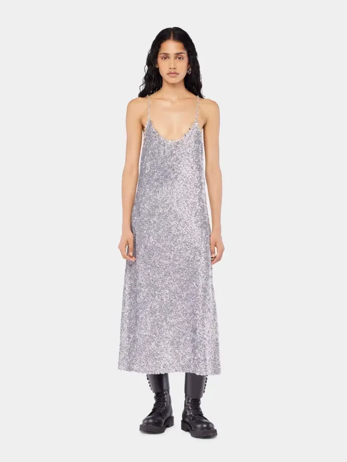 Midi-Paillettenkleid