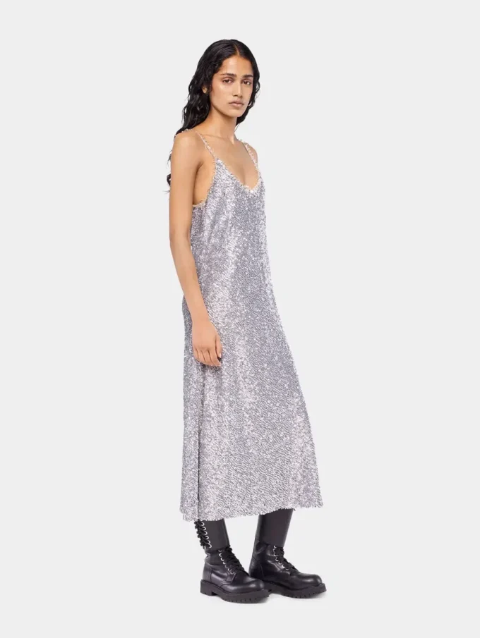 Midi-Paillettenkleid