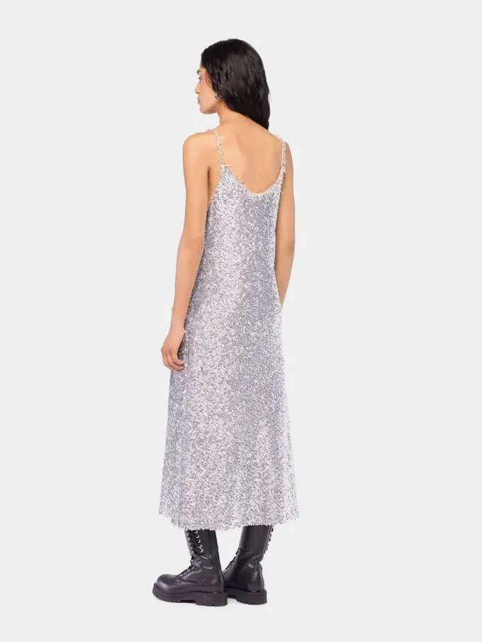 Midi-Paillettenkleid